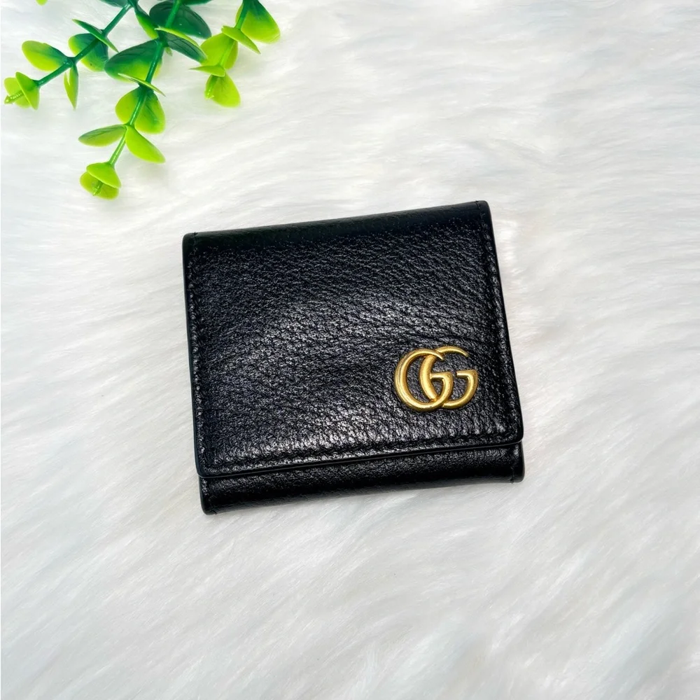 Gucci GG Marmont Black Leather Coin‎ Wallet